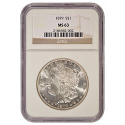 1879 $1 Morgan Silver Dollar Coin NGC MS63