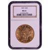 Image 1 : 1876 $20 Liberty Head Double Eagle Gold Coin NGC MS61