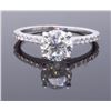 Image 3 : Platinum 1.08ctw Diamond Ring