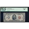 Image 1 : 1934A $5 Hawaii Federal Reserve Note PCGS 63
