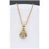 Image 1 : 14KT Yellow Gold 0.20ct Diamond Pendant with Chain