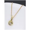 Image 2 : 14KT Yellow Gold 0.20ct Diamond Pendant with Chain