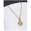 Image 3 : 14KT Yellow Gold 0.20ct Diamond Pendant with Chain