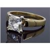Image 4 : 14KT Yellow Gold 1.02ct Princess Cut Diamond Ring