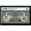 Image 1 : 1899 $2 Silver Certificate PMG 25
