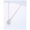 Image 3 : 14KT White Gold 0.25ctw Diamond Pendant with Chain