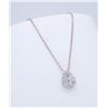 Image 4 : 14KT White Gold 0.25ctw Diamond Pendant with Chain
