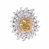 Image 1 : 14KT Two Tone Gold Fancy Brownish Yellow 9.52ctw Diamond Ring