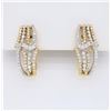 Image 1 : 18KT Two Tone Gold 0.85ctw Diamond Earrings
