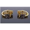 Image 4 : 18KT Two Tone Gold 0.85ctw Diamond Earrings