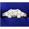 Image 1 : 2 1/2 Ct Princess Cut Diamond Ring