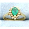 Image 1 : Emerald and Diamond ring