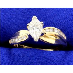 2/3 Ct TW Marquise Diamond Ring