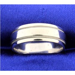 White gold 7mm Band Ring