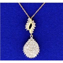 1 ct TW Diamond pendant with chain