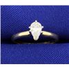 Image 1 : 1/2 Carat Pear Shape Solitaire Diamond Ring