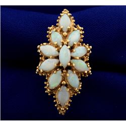 Large Vintage Opal Ring in 14K Yellow Gold