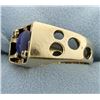 Image 2 : Men's Star Sapphire & Diamond Ring