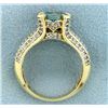 Image 3 : Unique Blue Topaz & Diamond Ring