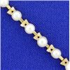 Image 2 : Pearl & Diamond Line Bracelet