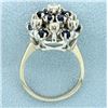 Image 3 : High Quality Diamond & Sapphire Ring