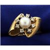 Image 1 : Pearl and Diamond Ring