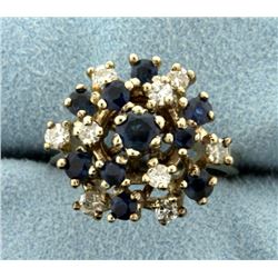 Diamond and Natural Sapphire Ring