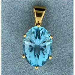 14ct Blue Topaz Pendant