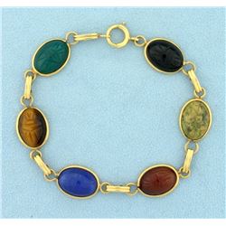 14k Vintage Scarab Bracelet