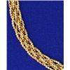 Image 2 : Italian Made 15 1/2 Inch Woven S-Link Neck Chain