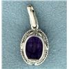 Image 2 : 6ct Amethyst and Diamond Pendant