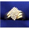 Image 1 : 1/3ct TW Diamond Cluster Ring