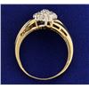 Image 3 : 1/3ct TW Diamond Cluster Ring