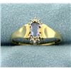 Image 1 : Tanzanite and Diamond Ring