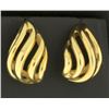Designer Tear Shaped 14k Gold Earrings