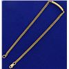 Image 3 : Curb Link Bracelet with Diamonds in 14k Gold