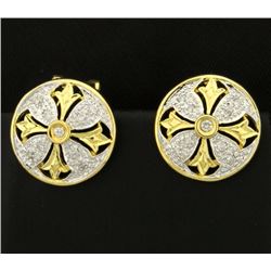 Diamond Designer Earrings in 14k Gold