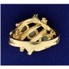 Image 4 : Tree or Natured Themed Opal Ring in 14k Gold