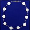 Image 1 : Natural Mother of Pearl Necklace in 14k Gold
