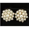 Image 1 : Akoya Natural Pearl Cluster Earrings in 14k Gold