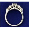 Image 3 : 1 ct TW Round and Baguette Diamond Ring