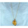 Image 2 : Natural Citrine Pendant with 14k Gold Chain