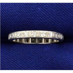 1/4ct TW Diamond Platinum Wedding Band Ring