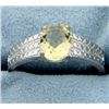 Image 1 : Classic 1.5ct Oval Citrine Ring with Diamonds