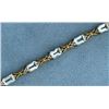 Image 2 : Over 6 ct Blue Topaz and Diamond Bracelet