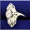 Image 2 : Vintage Over .8 ct TW Old European Diamond Filigree Ring