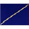 Image 1 : 14k Yellow and White Gold Diamond Bracelet