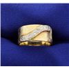 Image 1 : Wide Band Ring with Diamonds