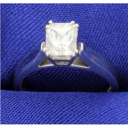 Certified 1ct Radiant Solitaire Engagement Ring