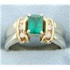 Image 1 : Emerald and Diamond Ring